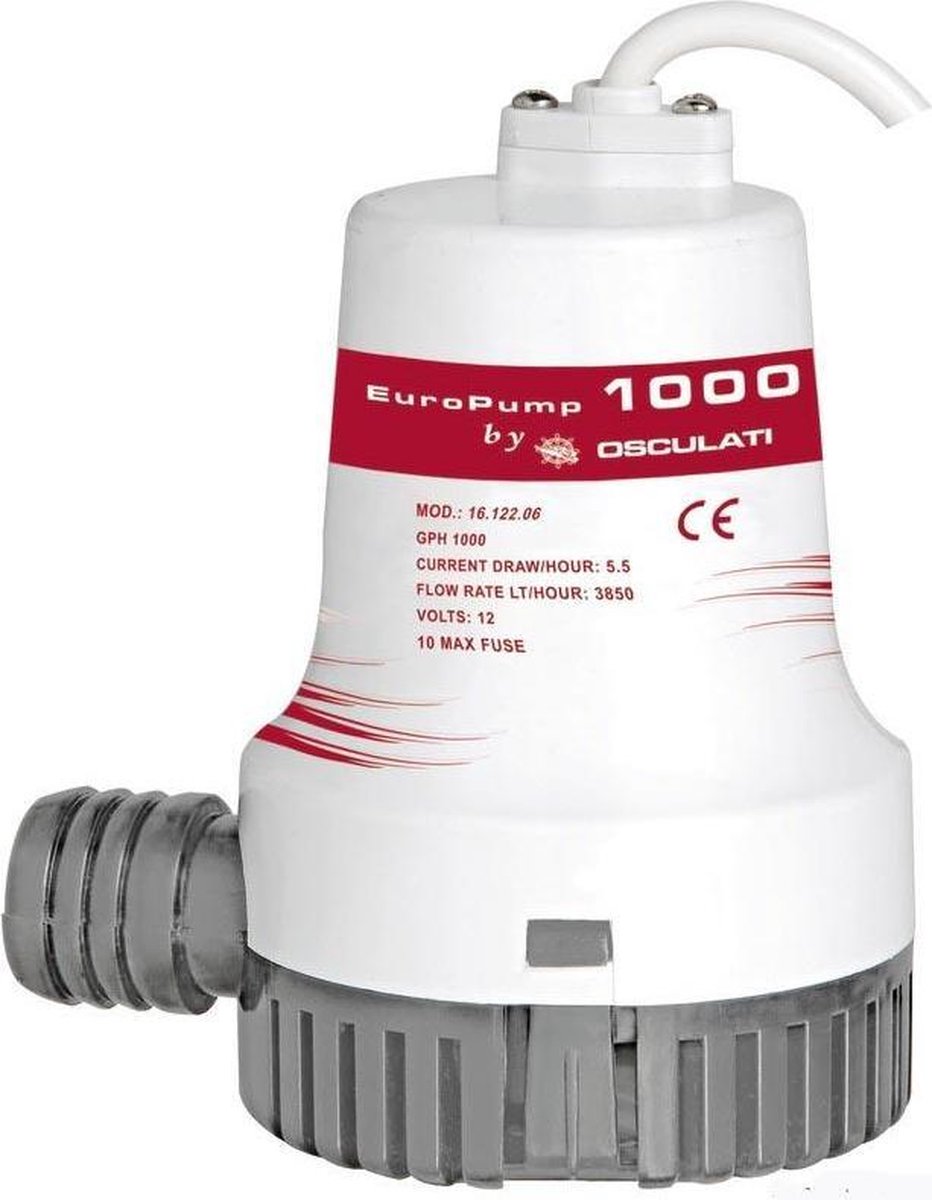 Osculati 12V Europump II 1000 Bilgepomp 64 liter/minuut | 16.122.06