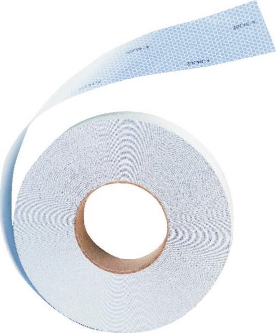 Markeringstape reflecterend wit zelfklevend 50mm x 50meter