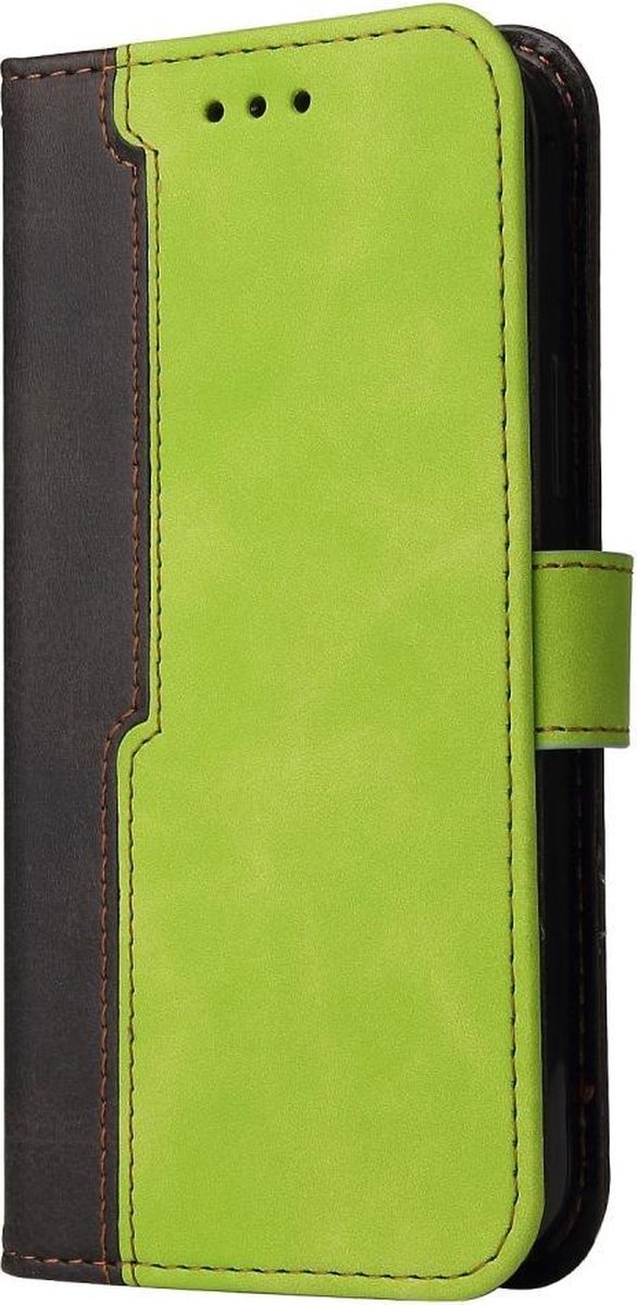 Groene bookcase voor Samsung Galaxy A32 met draagkoord in PU leder
