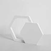Hexagon + Hollow Hexagon Massief Hout Geometrische Polygoon Camera Props Creatieve Fotografie Ornamenten