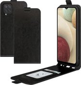 Voor Samsung Galaxy F12/M12 R64 Textuur Enkele Verticale Flip Lederen Beschermhoes met Kaartsleuven & Fotolijst (Zwart)