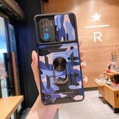Voor Xiaomi Redmi K40 Pro Sliding Camera Cover Design Camouflage-serie TPU + pc-beschermhoes (babyblauw)
