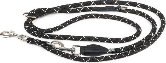 Julius K9 - Verstelbare reflecterende hondenriem - Lengte verstelbaar van 130-220cm - Ronde vorm 1.2cm dik