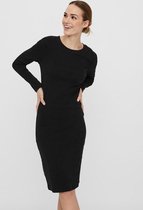 VERO MODA VMNATASHA LS BLK DRESS Dames Jurk - Maat XS