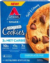 Atkins | Protein Cookies | Chocolate Chip | 4 x 39 gram | Snel afvallen zonder poespas!