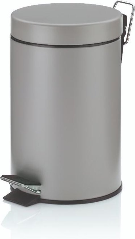 Pedaal Afvalemmer Monaco - 3 l - Grijs - Kela