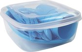 Hega Campingservies Hawai 4-persoons Blauw 21-delig