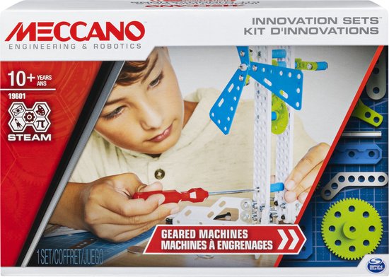 Meccano - KIT D'INVENTIONS - ENGRENAGES - Coffret Inventions Avec  Engrenages, 2 Outils