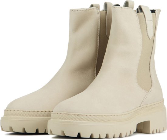 DL Sport Vrouwen Nubuck Chelsea boots / Laarzen / Damesschoenen 6105 - Wit  - Maat 37 | bol