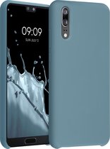 kwmobile telefoonhoesje voor Huawei P20 - Hoesje met siliconen coating - Smartphone case in Arctische nacht