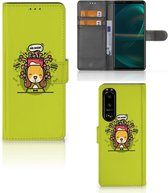 Smartphone Hoesje Sony Xperia 5III Flipcover Doggy Biscuit