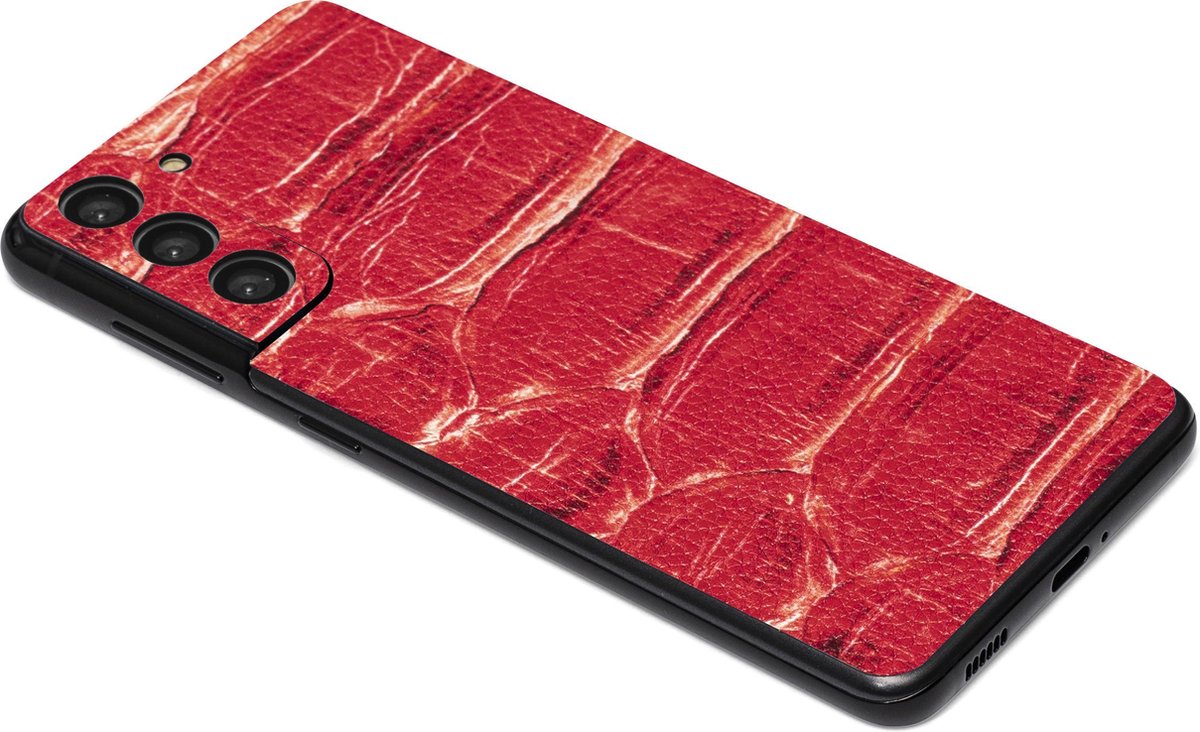 ScreenSafe Skin Galaxy S21 Satin Rouge Snake zonder logo