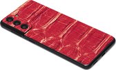 ScreenSafe Skin Galaxy S21 Satin Rouge Snake zonder logo