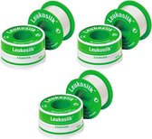 Leukosilk hechtpleister kunstzijde 2,5cmx5m wit 3 stuks