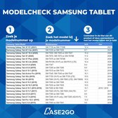 Case2go - Tablet hoes geschikt voor Samsung Galaxy Tab A7 Lite - Draaibare Book Case Cover + Screenprotector - 8.7 inch - Magenta