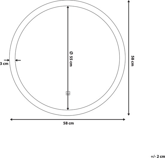Beliani YSER - Miroir LED - Argent - Matière synthétique