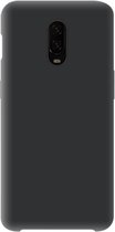 Telefoonglaasje Hoesje Geschikt voor OnePlus 6T - Siliconen - Zwart - Beschermhoes - Case - Cover