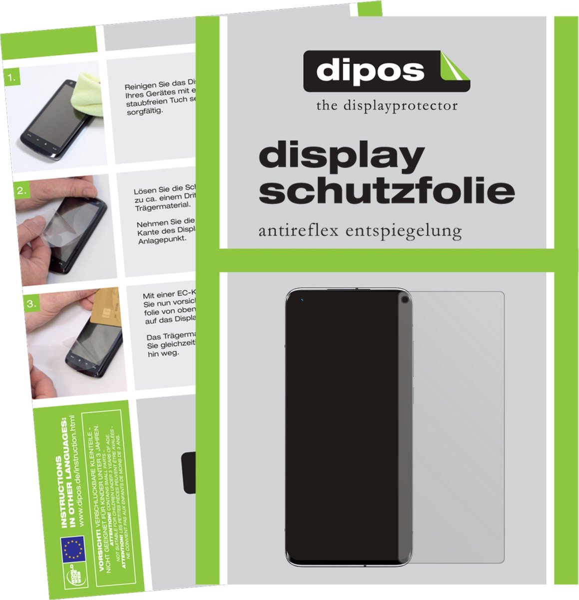 dipos I 2x Beschermfolie mat compatibel met Xiaomi Mi 10 Ultra Folie screen-protector (expres kleiner dan het glas omdat het gebogen is)
