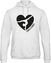 Sparkle&Dream - Trui ‘Always a Gymnast’ Wit - M - voor turnen en gymnastiek