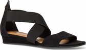 Tamaris Dames Sandaal 1-1-28138-26 007 zwart wijd Maat: 38 EU
