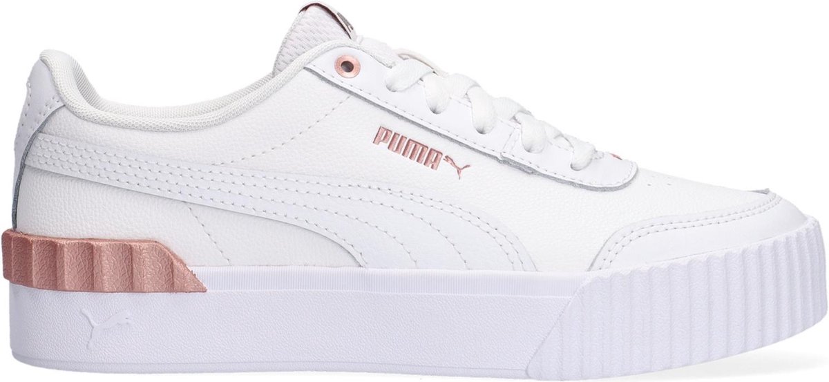 PUMA Carina Lift Metallic Pop Dames Sneakers - Puma White-Puma White-Rose  Gold - Maat 37 | bol.com