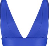 Hunkemöller Badmode Dames Triangle bikinitop Luxe  - Blauw - maat L