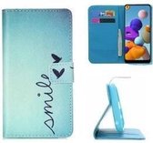 Samsung A21 Hoesje Wallet Case Smile