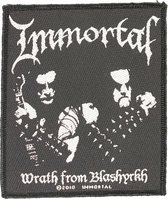 Immortal Patch Wrath of Blashyrkh Logo Standard Woven Patch Embleem Zwart/Wit
