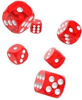 Oakie Doakie Dice dés D6 16 mm Translucent - Rouge