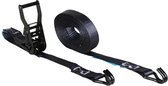 Spanband 25 mm 1,5 ton 6M - Zwarte band en hardware