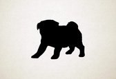 Pugalier - Silhouette hond - S - 41x55cm - Zwart - wanddecoratie