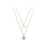 Favs Dames Ketting 925 sterling zilverkleurig edelsteen One Size 88101588