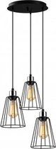 Metalen hanglamp industrial zwart - 3x E27 fitting | Genéve