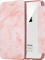 ShieldCase Marble Rose Gold geschikt voor Apple iPhone X / Xs Wallet flip case