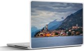 Laptop sticker - 12.3 inch - Gardameer - Stad - Wolken - 30x22cm - Laptopstickers - Laptop skin - Cover