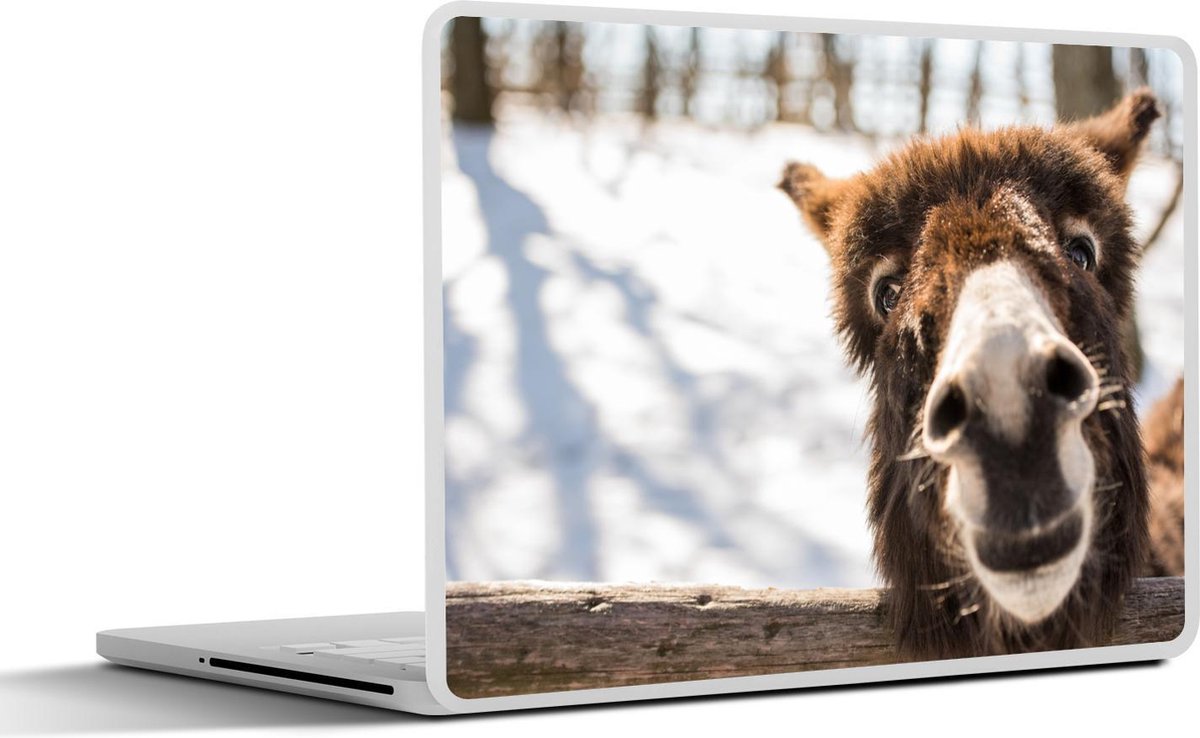 Afbeelding van product SleevesAndCases  Laptop sticker - 13.3 inch - Nieuwsgierige ezel