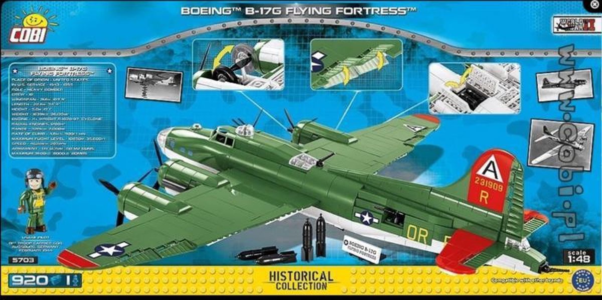 Cobi Historical Collection World War II 5750 Boeing B-17G Flying