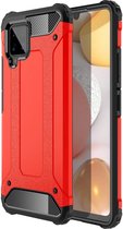 Armor Hybrid Geschikt Voor Samsung Galaxy A42 5G Hoesje - Rood