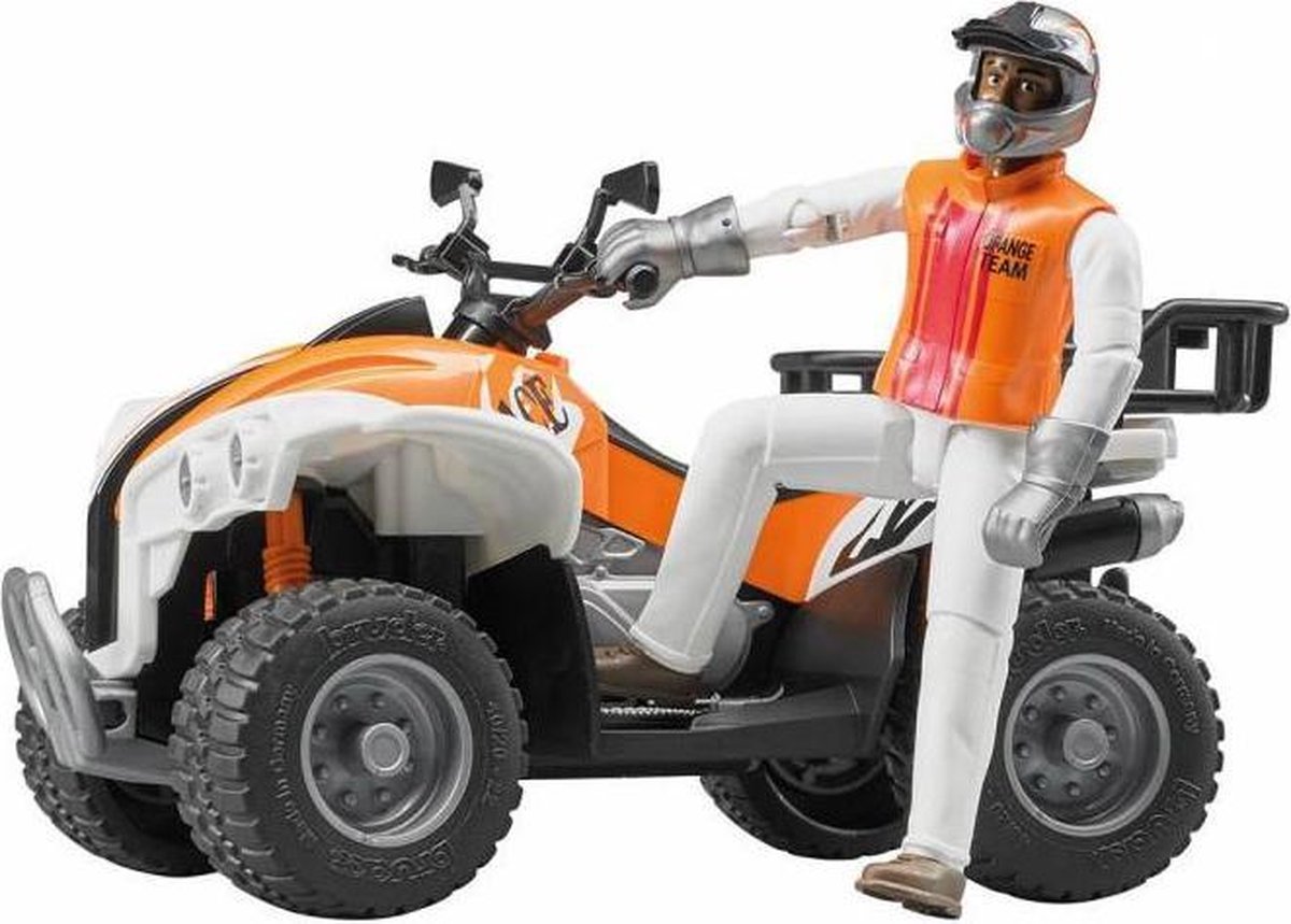 Quad Police Avec Personnage Bruder 63010 63010 Utilitaires