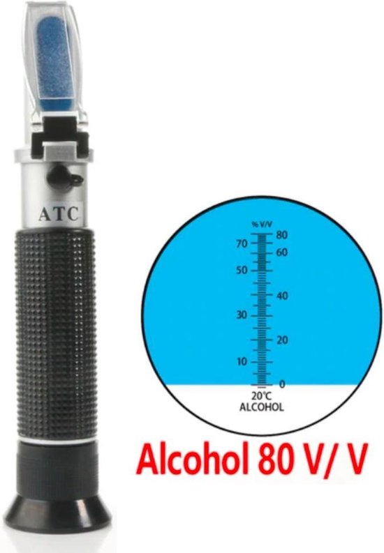 Refractometer Alcohol Alcoholometer meter 080V/V ATC