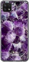 6F hoesje - geschikt voor Samsung Galaxy A22 5G -  Transparant TPU Case - Purple Geode #ffffff