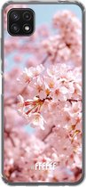 6F hoesje - geschikt voor Samsung Galaxy A22 5G -  Transparant TPU Case - Cherry Blossom #ffffff
