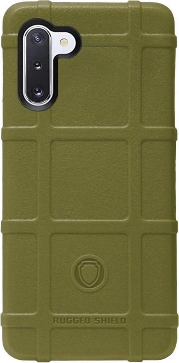 RUGGED SHIELD Rubber Bumper Case Hoesje Geschikt Voor Samsung Galaxy Note 10 Plus - Groen