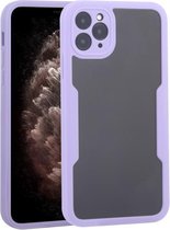 Acryl + TPU 360 graden volledige dekking schokbestendige beschermhoes voor iPhone 11 Pro (paars)