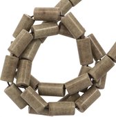 Agaat Kralen Gekleurd (8 x 4 mm) Brown Grey (45 stuks)