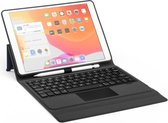 iPad 10.2 inch 2019 / 2020 / 2021 case - Bluetooth Toetsenbord hoes - met Touchpad - Zwart