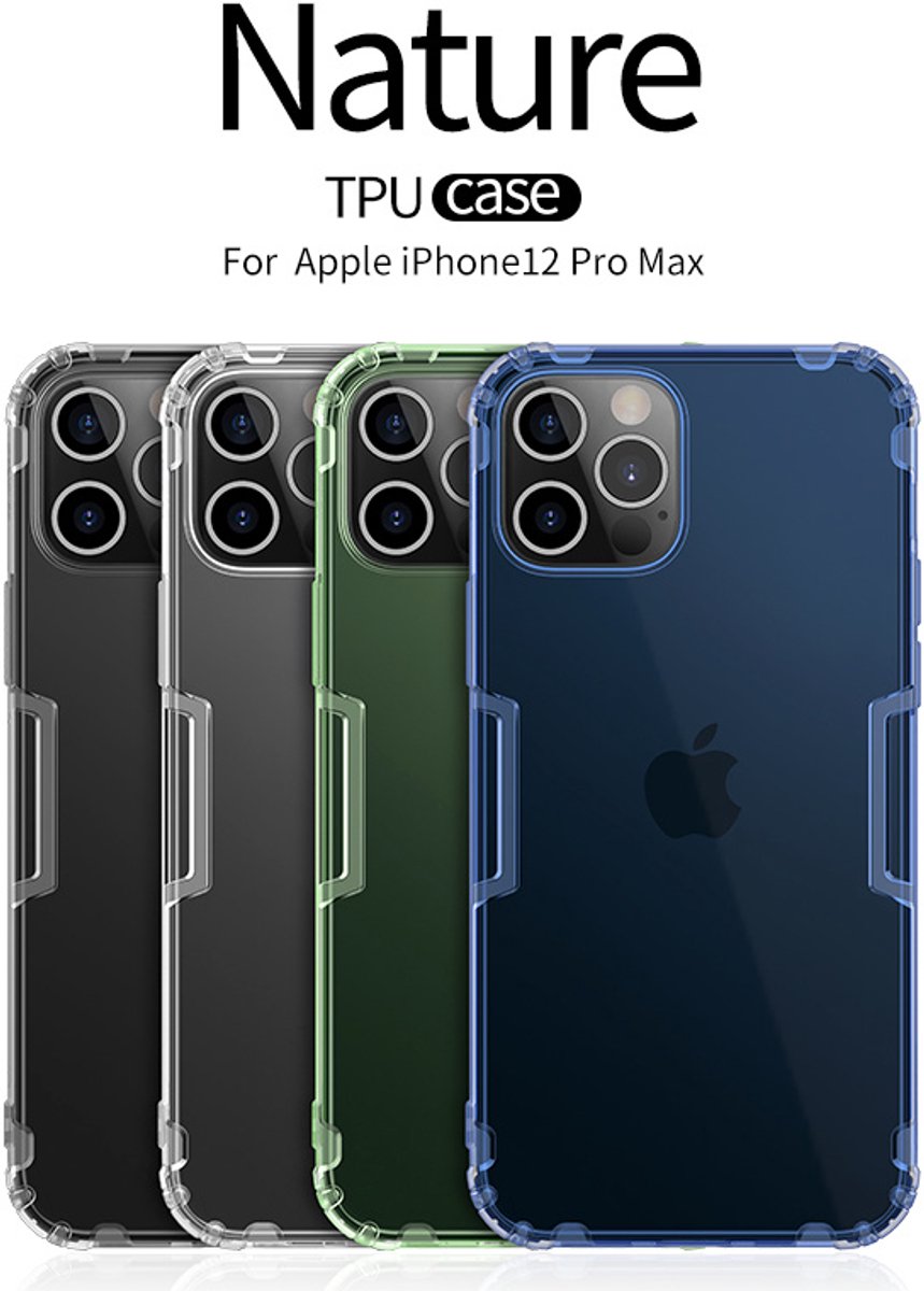 Nillkin - Hoesje geschikt voor iPhone 12 Pro Max - Nature TPU Case - Back Cover - Transparant