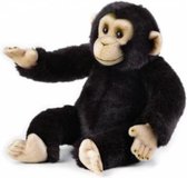 knuffel chimpansee junior 30 cm pluche zwart