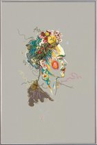 JUNIQE - Poster met kunststof lijst Frida 2 -13x18 /Kleurrijk