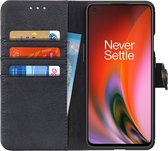 KHAZNEH OnePlus Nord 2 Hoesje Portemonnee Book Case Zwart